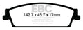 EBC 15+ Gac Yukon XL / Denali XL 1500 Extra Duty Rear Brake Pads