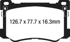 EBC 15+ Hyundai Genesis 3.8 Yellowstuff Front Brake Pads