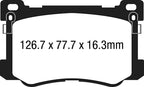EBC 15+ Hyundai Genesis 3.8 Yellowstuff Front Brake Pads