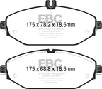 EBC 15+ Mercedes-Benz C300 (W205) 2.0 Turbo Yellowstuff Front Brake Pads