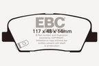 EBC 2009-2016 Hyundai Genesis Coupe 2.0L Turbo Ultimax2 Rear Brake Pads