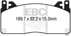 EBC 2015+ Ford Mustang GT350 Bluestuff Front Brake Pads