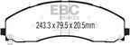 EBC 2017+ Ford F-450 Bluestuff Front Brake Pads
