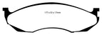 EBC 90-91 Jeep Cherokee 2.5 4WD Greenstuff Front Brake Pads