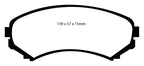 EBC 92-93 Mazda MPV 2.6 2WD Ultimax2 Front Brake Pads