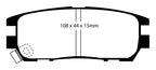 EBC 92-97 Mitsubishi Montero 3.0 Greenstuff Rear Brake Pads