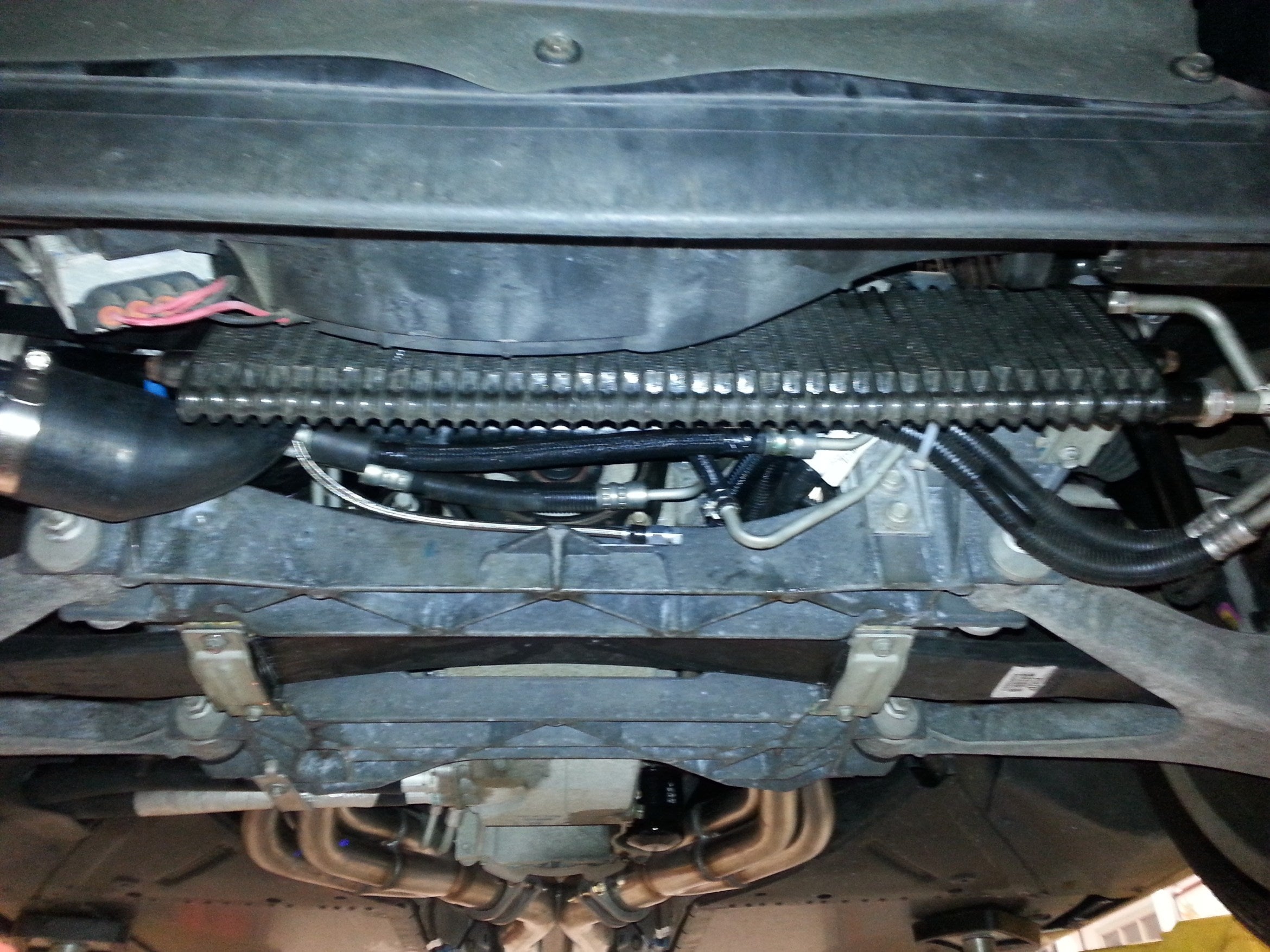 ECS C6 Z06 Oil Cooler Relocation Brackets East Coast Supercharging