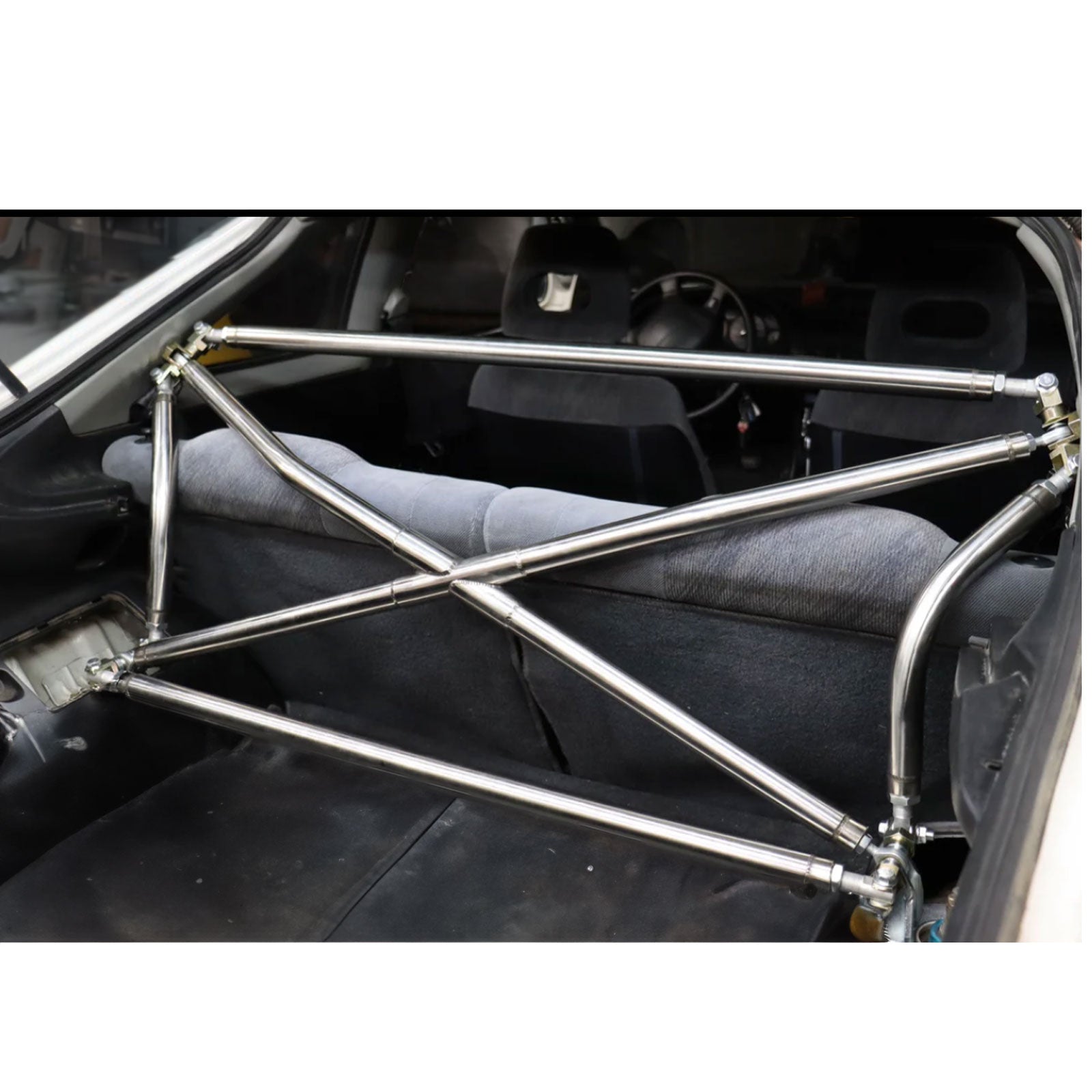 Polished Tubular Multipoint Crossbar X-Bar For Honda Civic EK9 EK4 EK3 1996-2000 - Bull Boost Performance