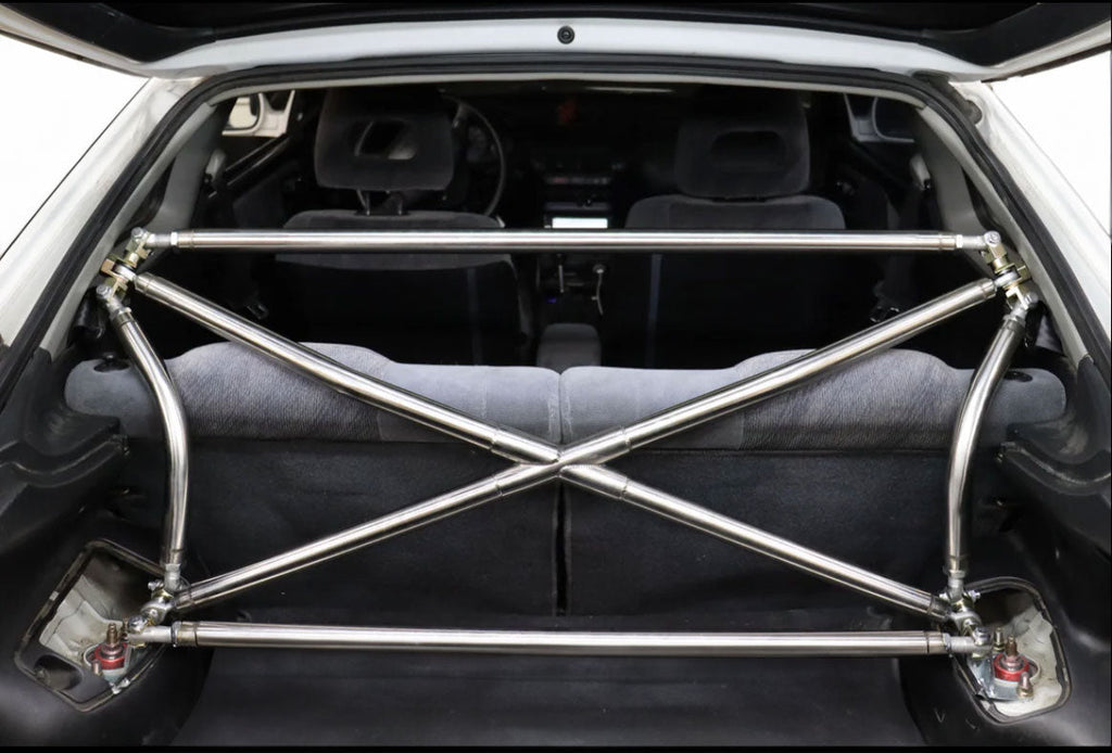 Polished Tubular Multipoint Crossbar X-Bar For Honda Civic EK9 EK4 EK3 1996-2000 - Bull Boost Performance
