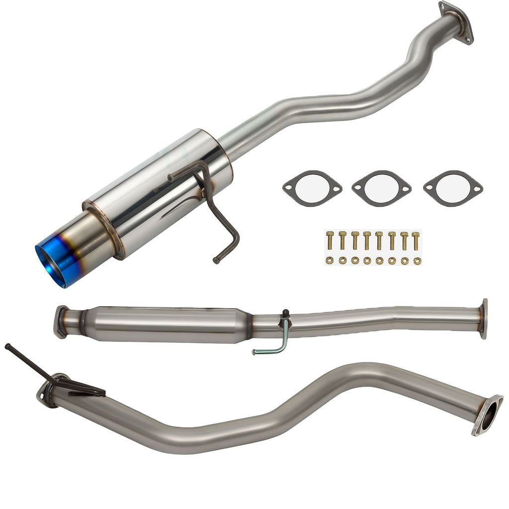 4.5” Stainless Steel Catback Exhaust Muffler For Honda Civic Hatch EK EK9 76mm - Bull Boost Performance
