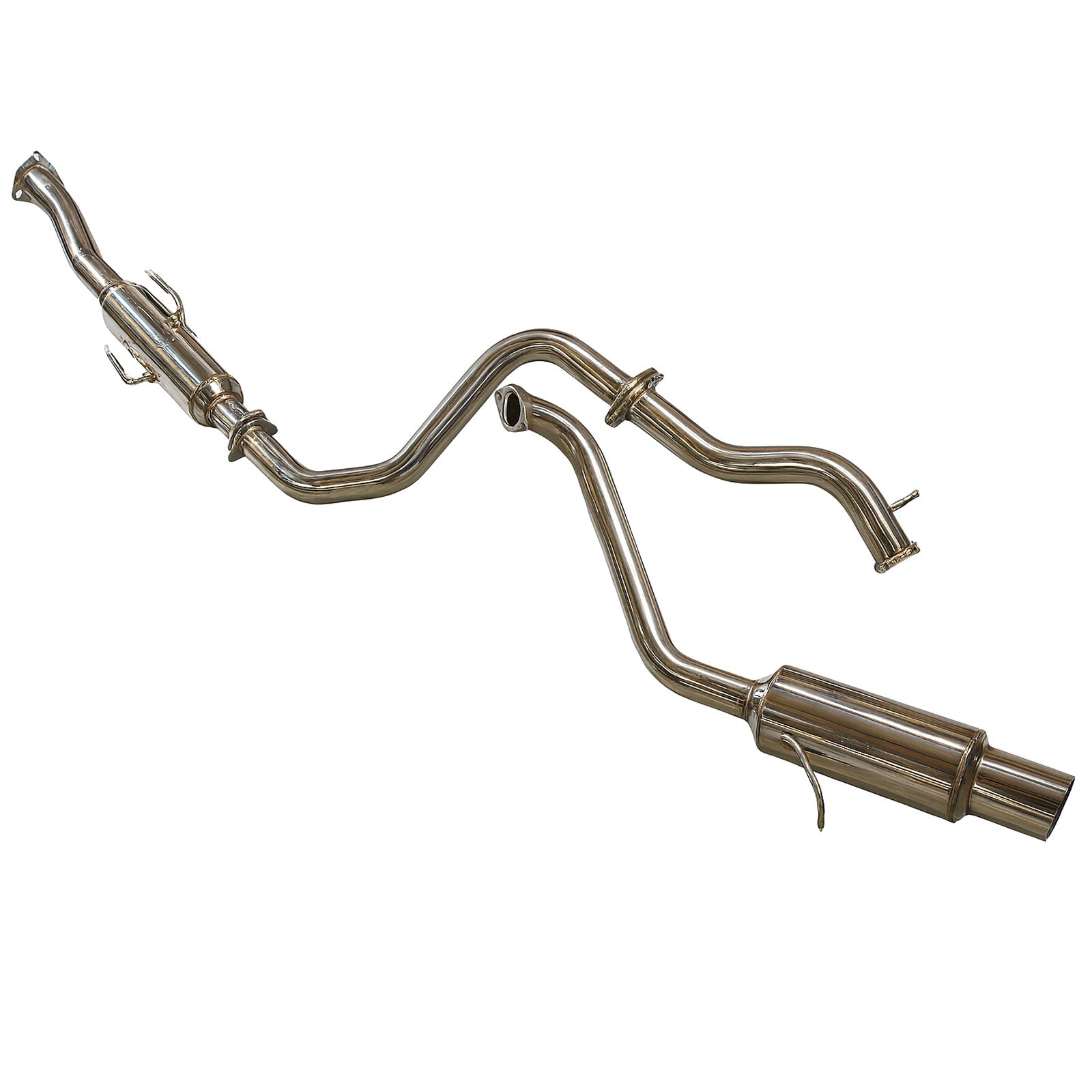 2.5” Stainless Steel Catback Exhaust Muffler System For Honda CRX 88-91 304ss - Bull Boost Performance