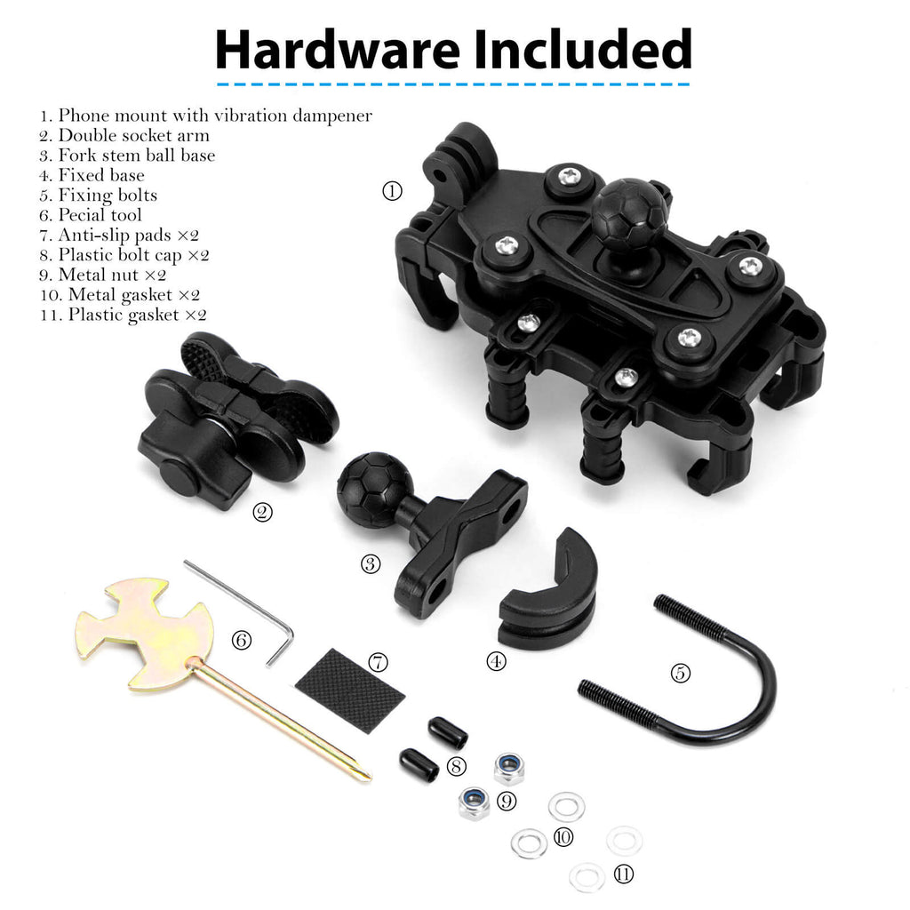 EMERK Phone Mount Holder for Motor and Bike