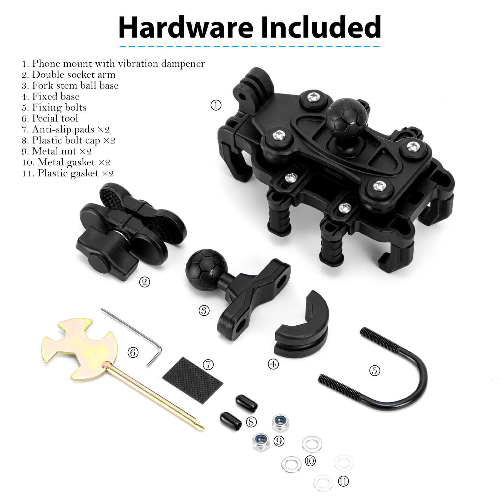 EMERK Phone Mount Holder for Motor and Bike