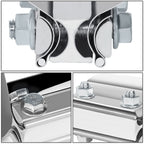 2.5" Lap Joint Exhaust Band Clamp Muffler Sleeve Coupler Stainless Steel