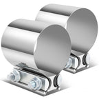 2.75" Stainless Steel Exhaust Band Clamp 2-Pack Muffler Coupler