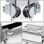 2.5" Lap Joint Exhaust Band Clamp 2-Piece Set Stainless Steel