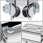 3.0" Lap Joint Exhaust Band Clamp Muffler Sleeve Coupler Stainless Steel