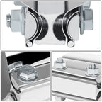 4.0" Lap Joint Exhaust Band Clamp Muffler Sleeve Coupler Stainless Steel