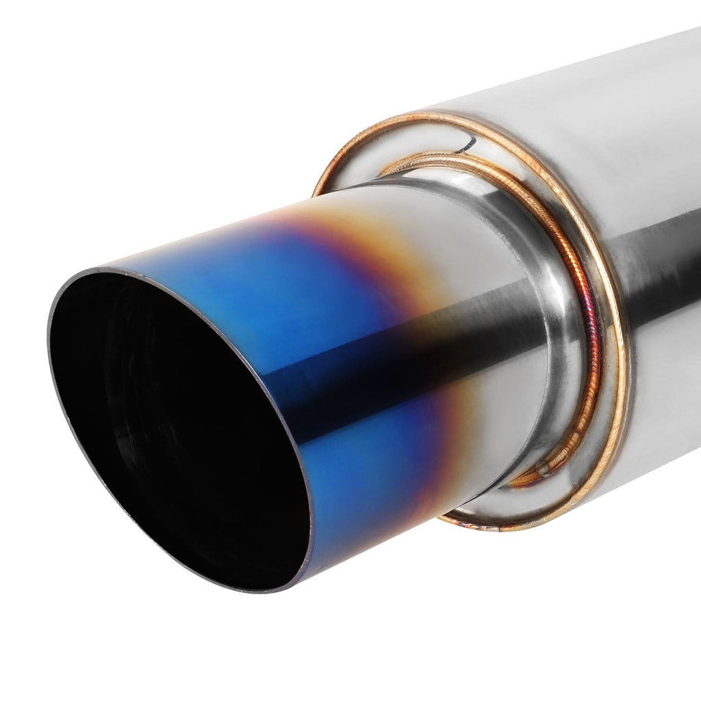 Universal 3.0" Tip 2.0" Inlet Performance Muffler 14.7" Total Length