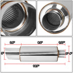 Universal 3.0" Tip Performance Exhaust Muffler 14.7" Length