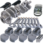 Eagle Chevy LS3 4in 4140 Crank 6.125in 4340 Rods -5.8cc Flat Piston Pro Street Rotating Assembly