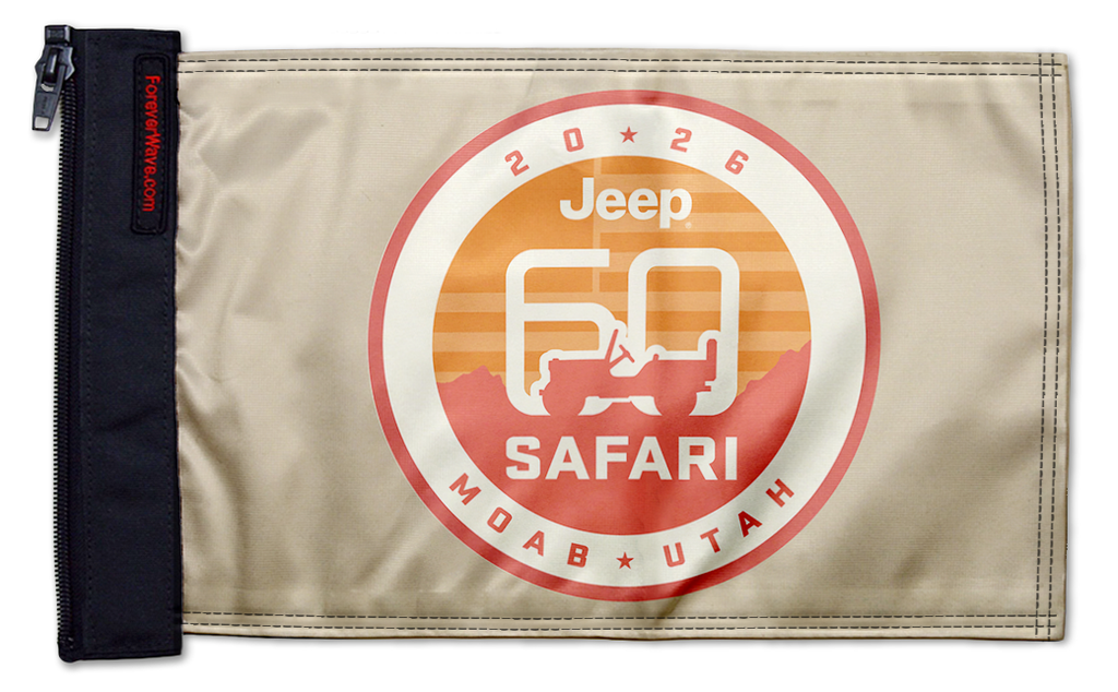 Easter Jeep Safari 2026 12"x18" Forever Wave Flag for Boats