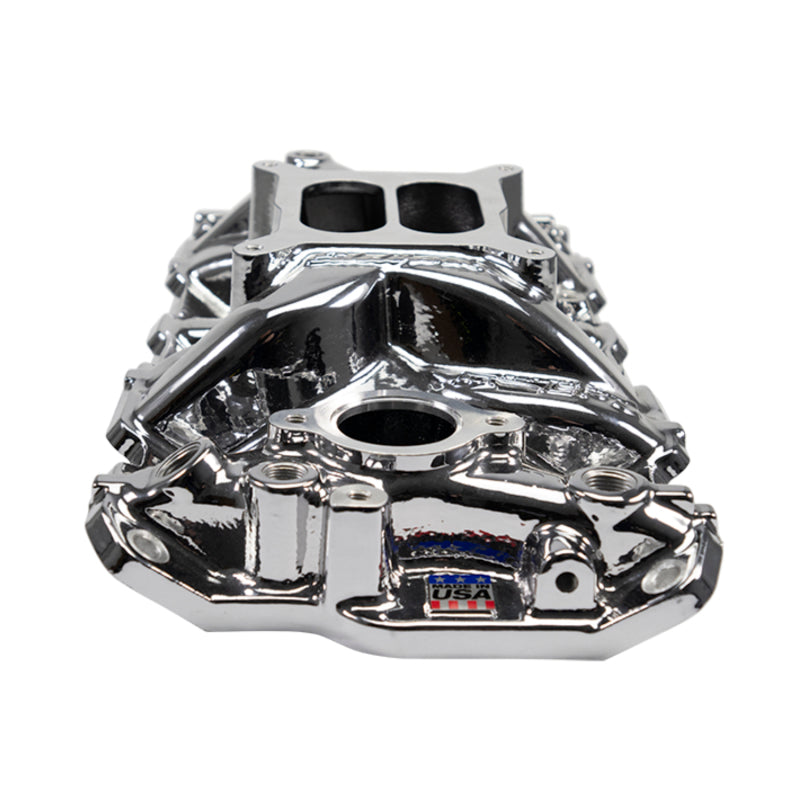 Edelbrock SBC Performer EPS Manifold - Chrome Plasma Coated