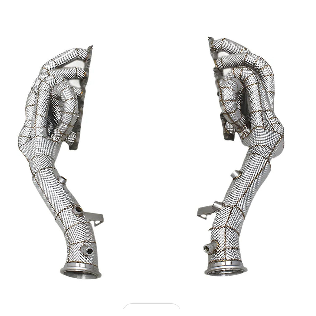304 Stainless Exhaust Heatshield Header Manifold for Lamborghini Huracan STO EVO Spyder 5.2L - Bull Boost Performance