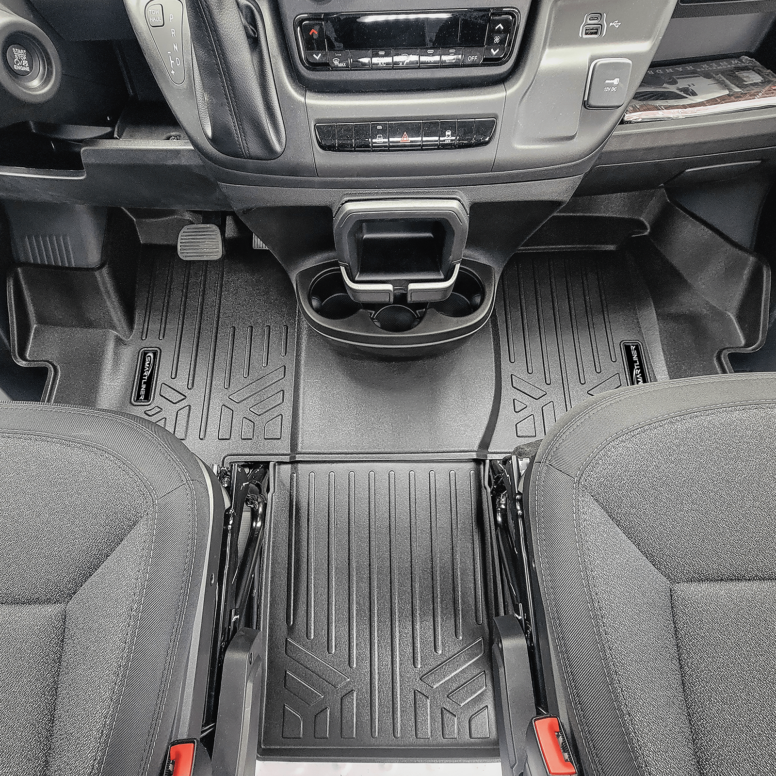 SMARTLINER Custom Fit Floor Mat Liner Set Compatible With 2018-2025 RAM Promaster