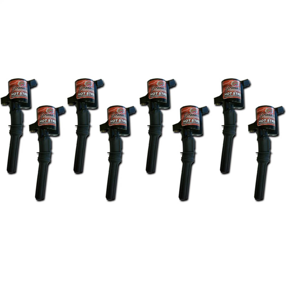 97-04 Ford 4.6L/5.4L 2V Hot Street Coil Packs - Black (Set of 8) - Granatelli Motor Sports