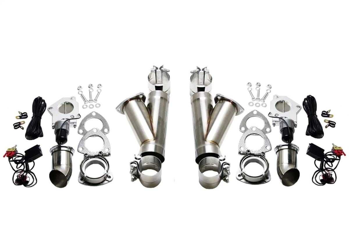 Granatelli Electronic Exhaust Cutout Kit 302535D - SS Slip-Fit - Granatelli Motor Sports