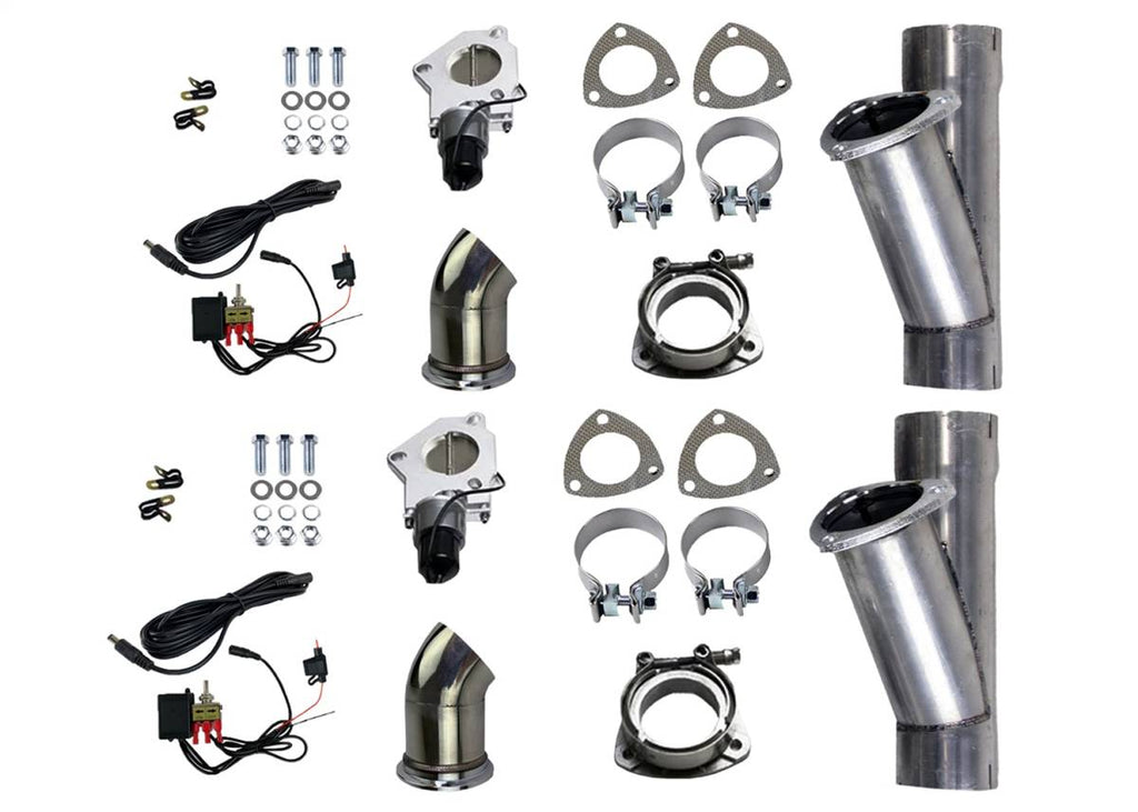 Motor Sports Electronic Exhaust Cutout Kit 303525D - Mild Steel Slip-Fit - 2.50" - Granatelli Motor Sports