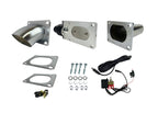 Single 3" Electronic Exhaust Oval Cutout Kit – Stainless Weld-In (313530) - Granatelli Motor Sports
