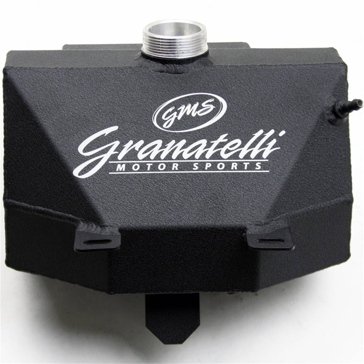 Wrinkle Black Aluminum Coolant Expansion Tank for 2015–2023 Ford Mustang EcoBoost, V6, GT, GT350 & GT350R – 510100-B - Granatelli Motor Sports