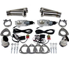 Motor Sports Dual Electronic Exhaust Cutout Kit 307522D - Stainless Steel Weld-In - 2.25" - Granatelli Motor Sports