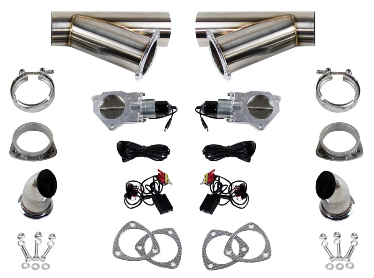 Granatelli Motor Sports Electronic Exhaust Cutout Kit 307540K - Stainless Steel Weld-In - 4.00" - Granatelli Motor Sports
