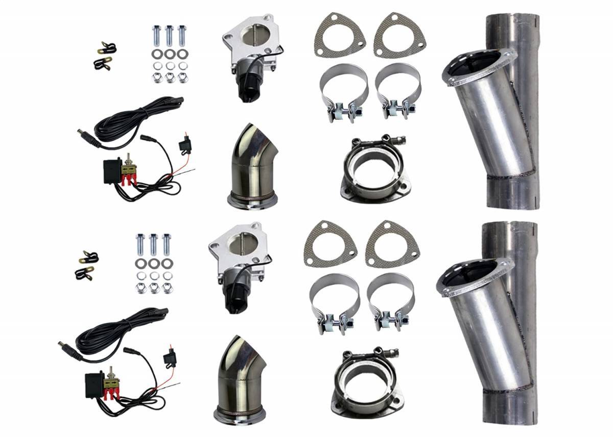 Motor Sports Electronic Exhaust Cutout Kit 303530D - Mild Steel Slip-Fit - 3.00" - Granatelli Motor Sports