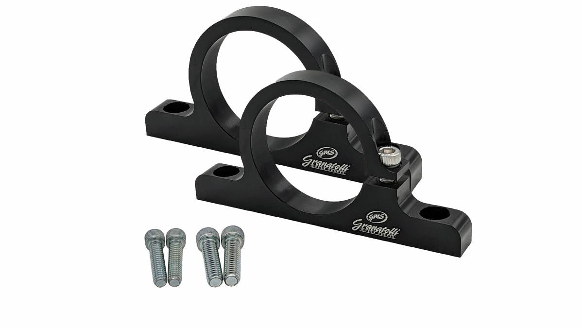 Universal 2.00" (50mm) Aluminum Fuel Filter Mounting Bracket – Black – 383550B - Granatelli Motor Sports