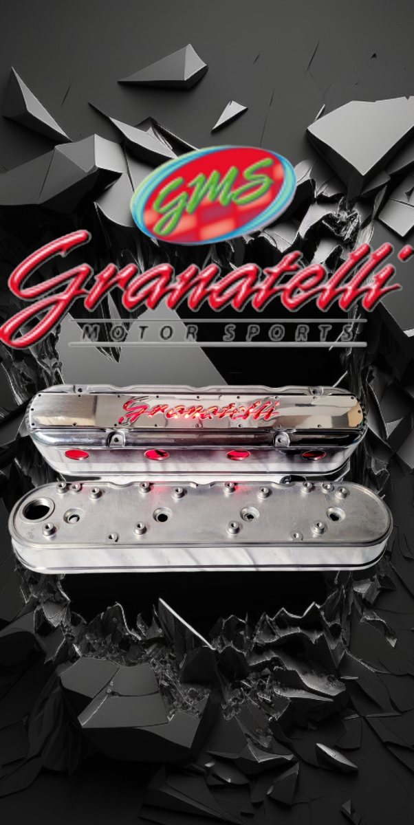 Granatelli Motor Sports LS 2 pc Tall Valve Cover Polished Finish, 4.8, 5.3, 5.7, 6.0, 6.2, 7.0L, Pair - Granatelli Motor Sports