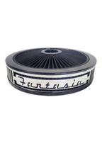 Blingz Beauty Bandz, "SPECIAL ORDER" Grill Insert, 14" x 3" Black Filter Element, Black Chrome Lip around Black Filtered Lid. - Granatelli Motor Sports