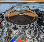 Blingz Beauty Bandz, 14" Diameter, 3" Tall Air Cleaner Grill - Skullz and Rods - Granatelli Motor Sports
