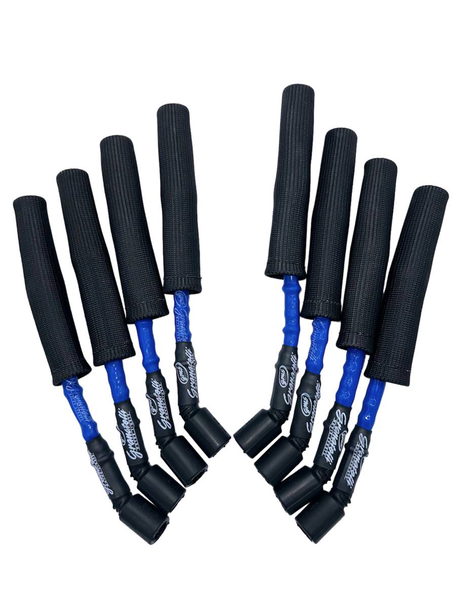 99-23 GM LS2/LS3/LSA/LS7/LS9 Hi-Perf Coil-Near-Plug Conn Kit w/Blue Jacket/Blk Sleeve - Granatelli Motor Sports
