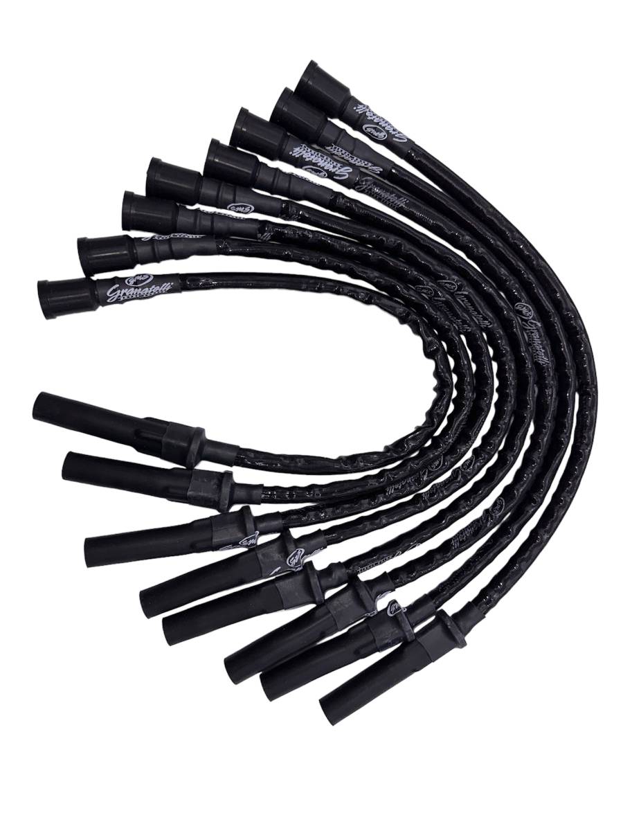 10-14 Ford 6.2L (Incl. Raptor) Wire Set w/Inserts/Blk Hi-Temp Silicone Jacket - Granatelli Motor Sports