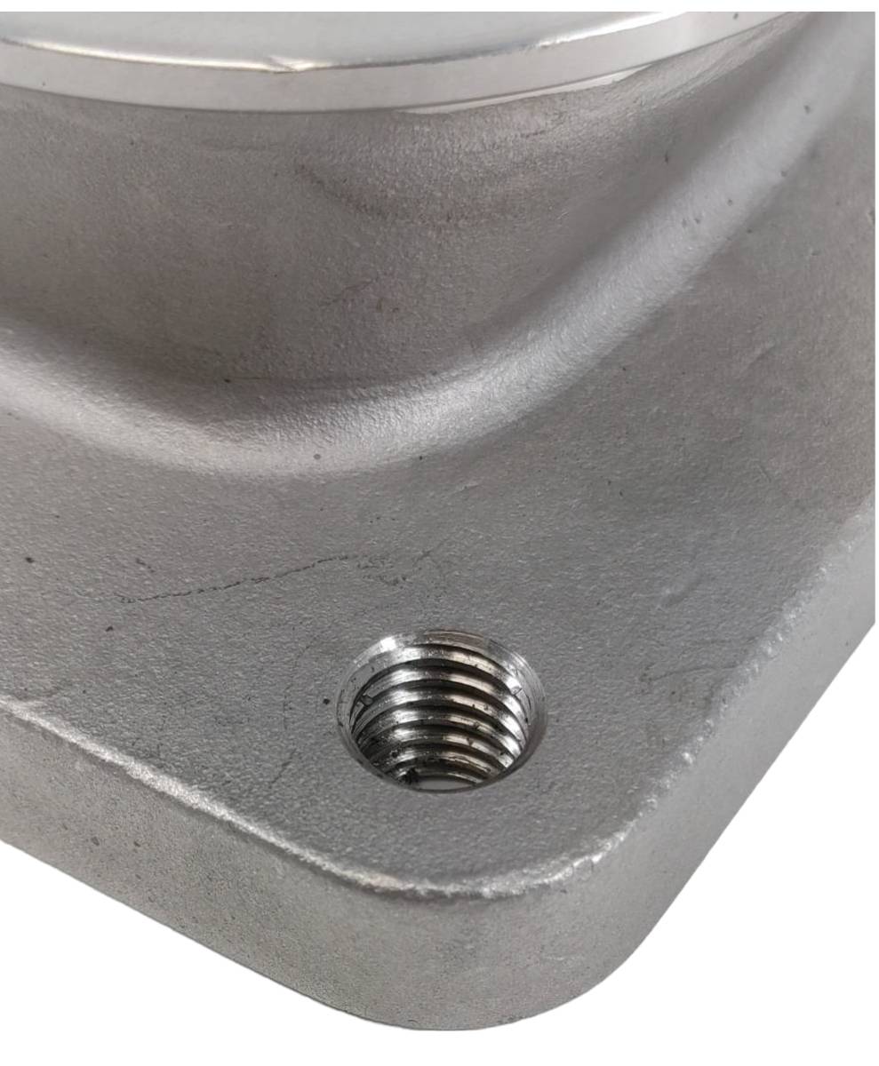 Motor Sports Turbo Adapter, Cast. 2.5" V-Band to T3 Housing, Threaded - Granatelli Motor Sports