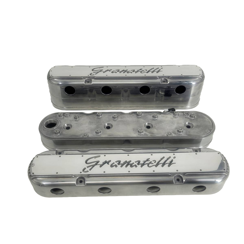 Granatelli Motor Sports LS 2 pc Tall Valve Cover Polished Finish, 4.8, 5.3, 5.7, 6.0, 6.2, 7.0L, Pair - Granatelli Motor Sports