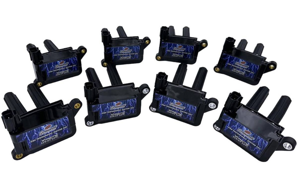 05-17 Dodge 5.7L/6.1L/6.4L Xtreme Coil On Plug Wire Conn Kit w/Coil Pack - Blk (Set of 8) - Granatelli Motor Sports
