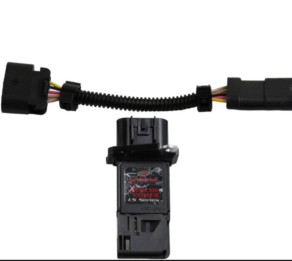 Motor Sports GM Series "Weld-On" MAF saddle, 350300 "Slot-in" MAF & 5-PIN to Slot Style GM MAF Jumper Harness - Granatelli Motor Sports
