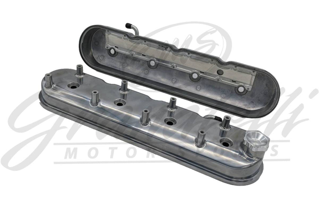 Granatelli Motor Sports LS Tall Valve Cover Polished Finish, 4.8, 5.3, 5.7, 6.0, 6.2, 7.0L, Pair - Granatelli Motor Sports