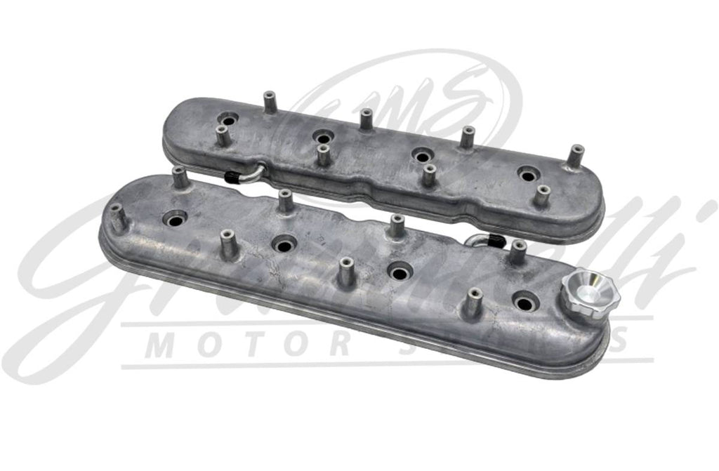 Granatelli Motor Sports LS Valve Cover Cast Finish, 4.8, 5.3, 5.7, 6.0, 6.2, 7.0L, Pair - Granatelli Motor Sports