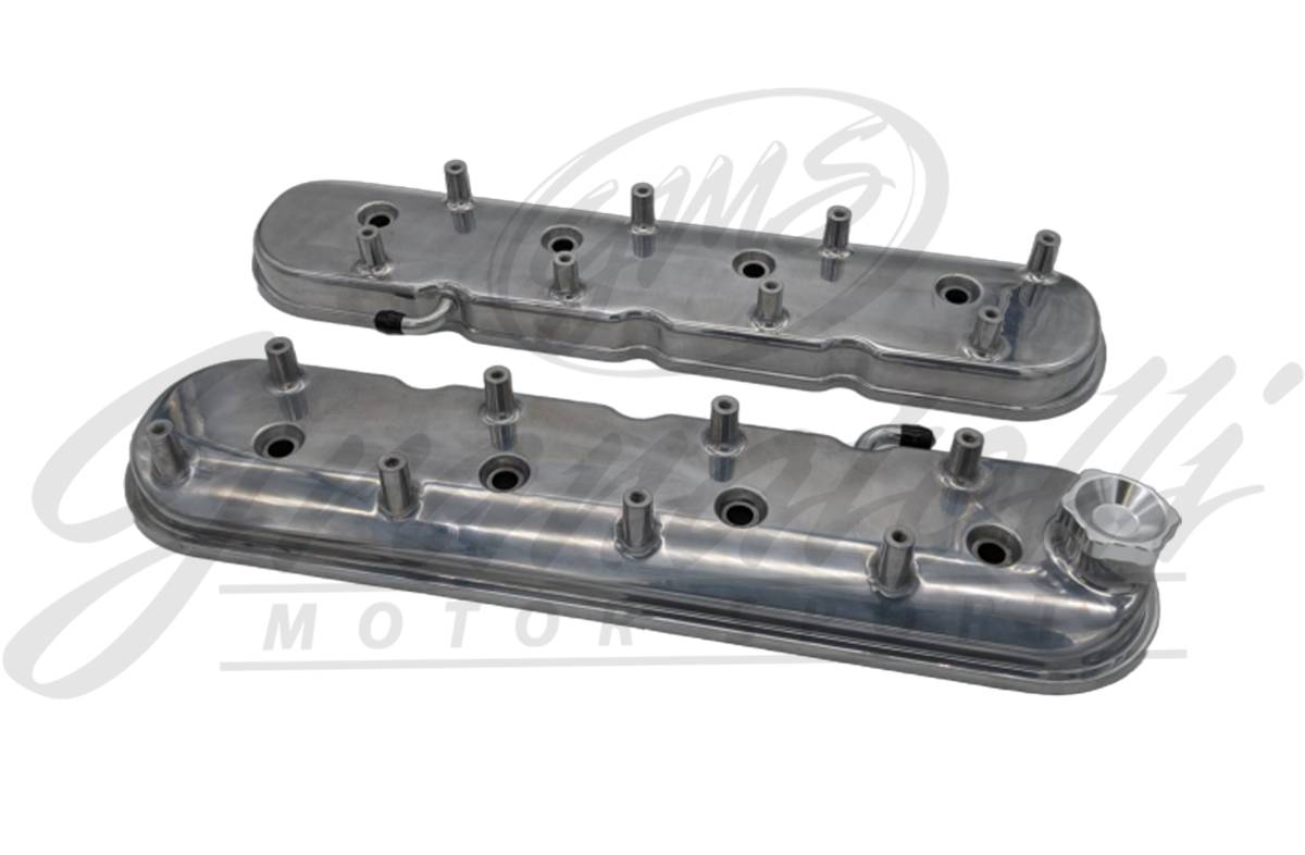 Granatelli Motor Sports LS Valve Cover Polished Finish, 4.8, 5.3, 5.7, 6.0, 6.2, 7.0L, Pair - 640366 - Granatelli Motor Sports